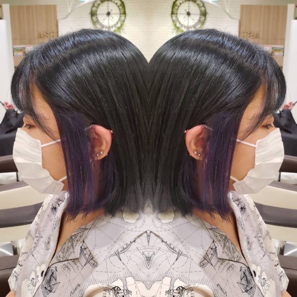 イヤリングカラー(パープルガーネット)