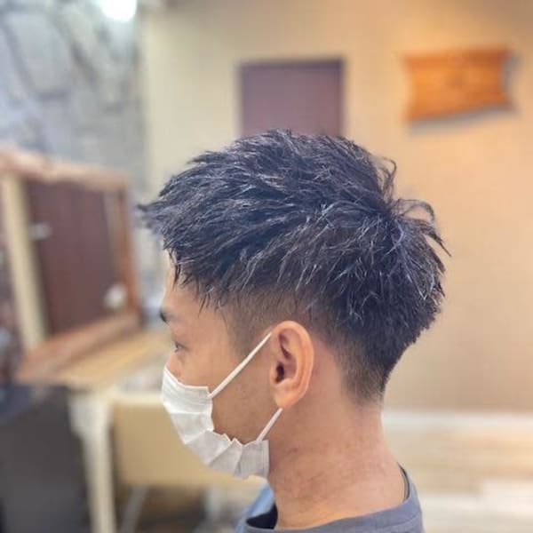 ツイストパーマ　メンズショート|another sky