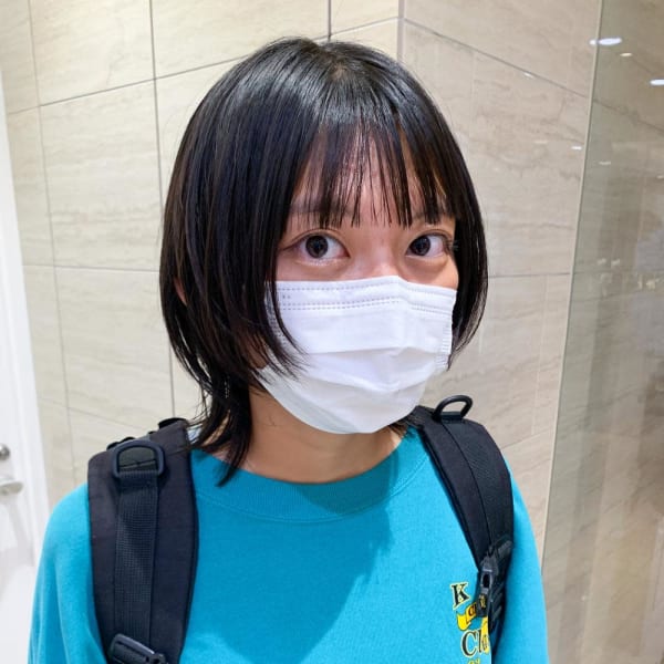 黒髪ウルフカット/学生人気/naomi