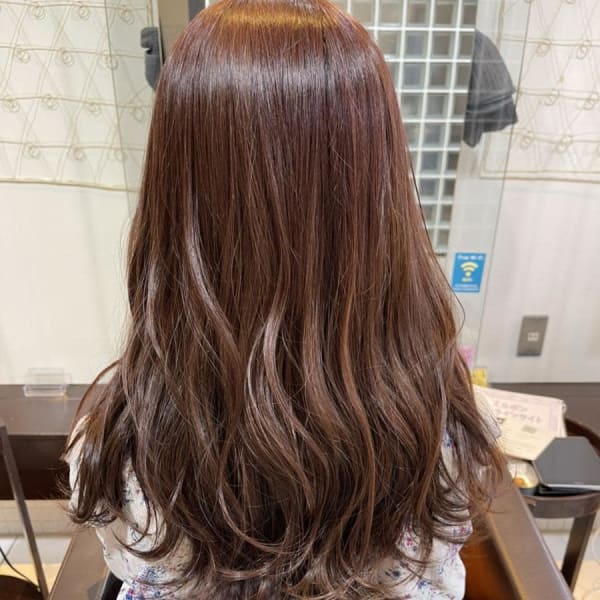 美髪イルミナカラー　ピンクベージュ