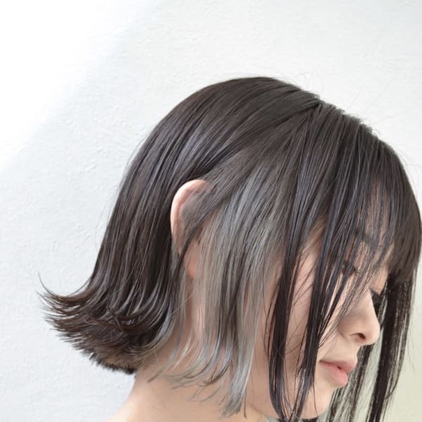 グレージュイヤリングカラー　スタイリスト渋谷