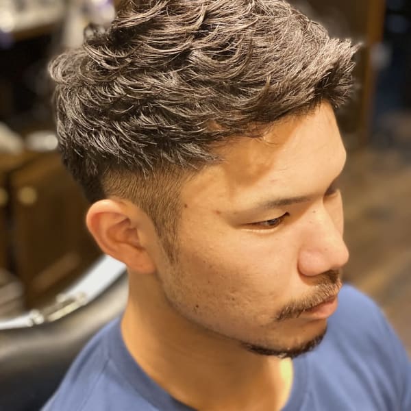 ツーブロアップバング