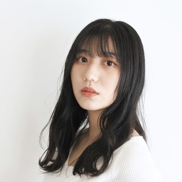 ダークブラウンセミロング