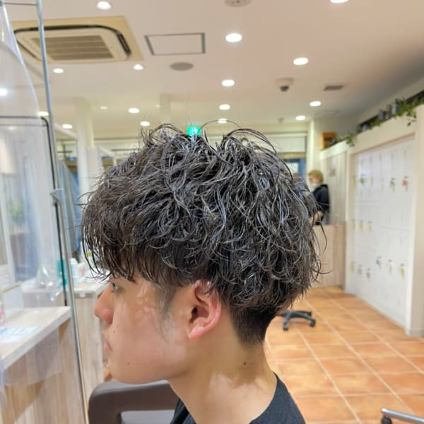 ASH白楽店　ツーブロックパーマスタイル|Ash 白楽店