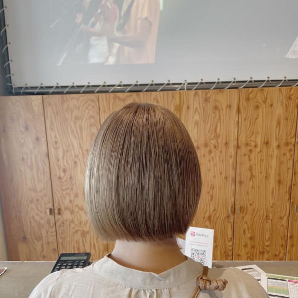 透明感× くすみベージュ××ロブヘア×前髪×ミニボブ
