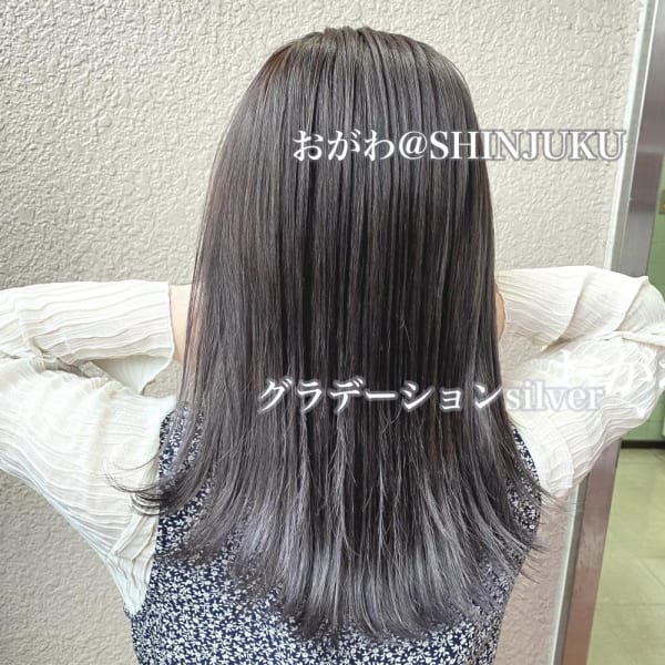【担当おがわのぶや】＊グラデsilver＊