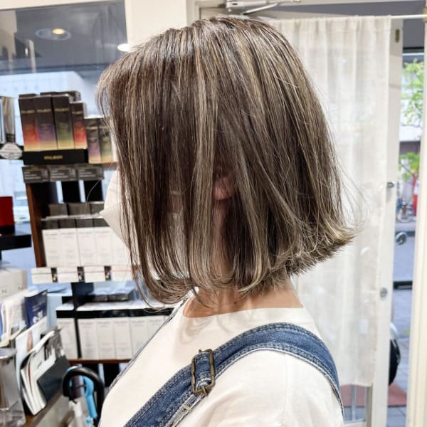 ★グレーヘアベースのオリジナルハイライト★