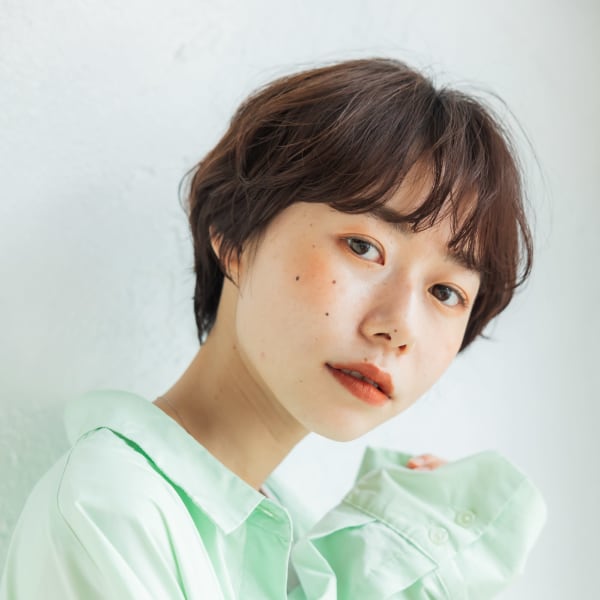 ひし形ショートパーマ