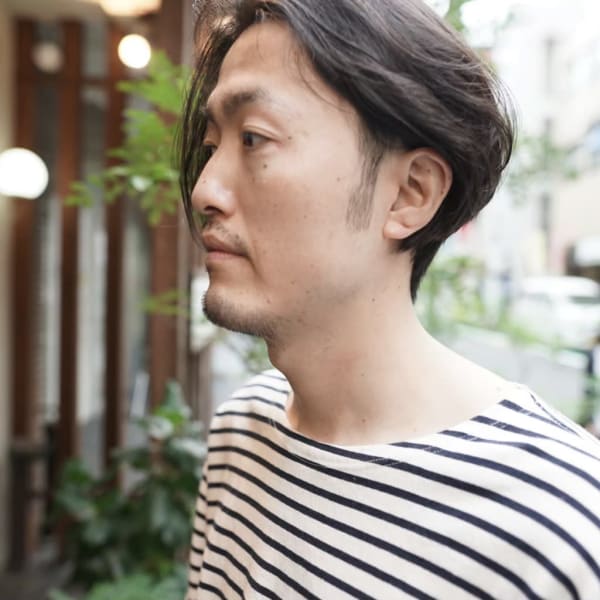 《e's中目黒美容室》長め大人メンズショートボブ【佐久間】