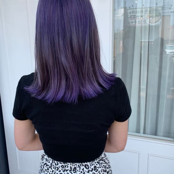 【NANAMIスタイル】切りっぱなしハイトーンカラー