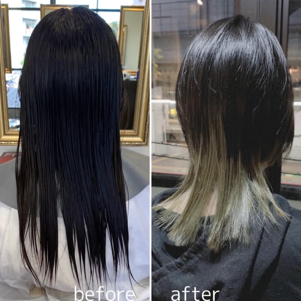 ウルフ×ブリーチインナーカラー