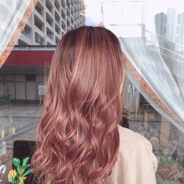 ナチュラルグラデーション ピンクブラウン