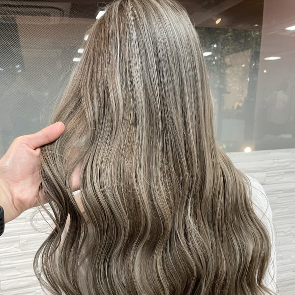 白髪ぼかしハイライト
