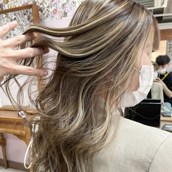 白髪ぼかしハイライト
