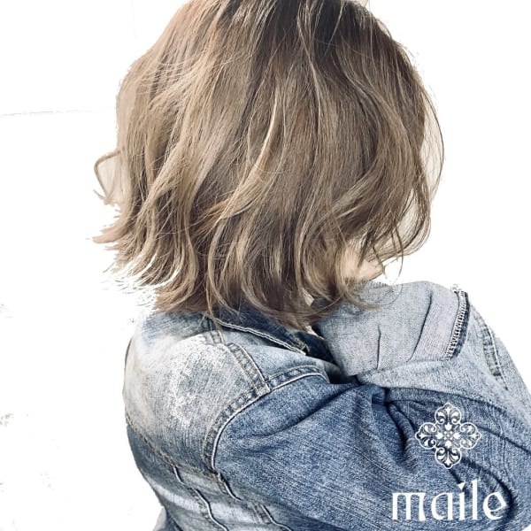《maile》ピンクパール外ハネボブ|maile