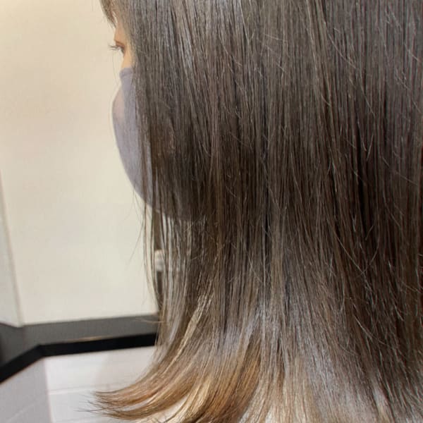 隠しハイライトで作る、グレージュカラー(白髪染めOK)