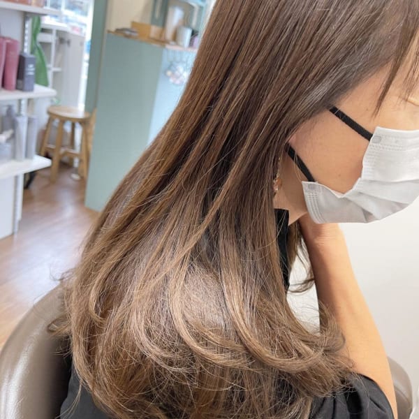 50代ミセス 明るい白髪染めと髪質改善トリートメント