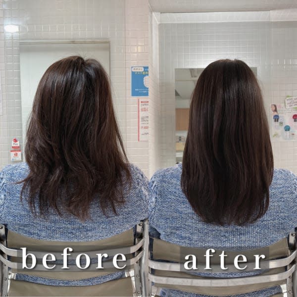 美髪整形ストレート(薬剤のオリジナルブレンドで艶感抜群)