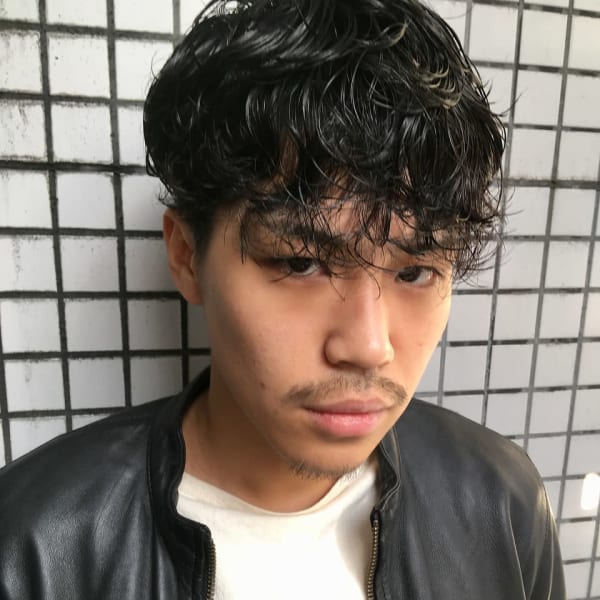 波巻きパーマ ツーブロックマッシュ 束感パーマ【札幌】