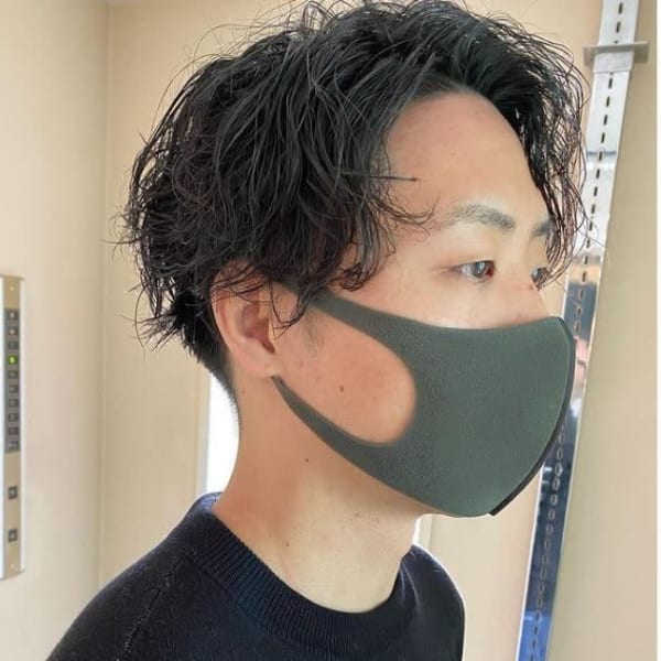 波巻きパーマ アップバング ツーブロック 【札幌】