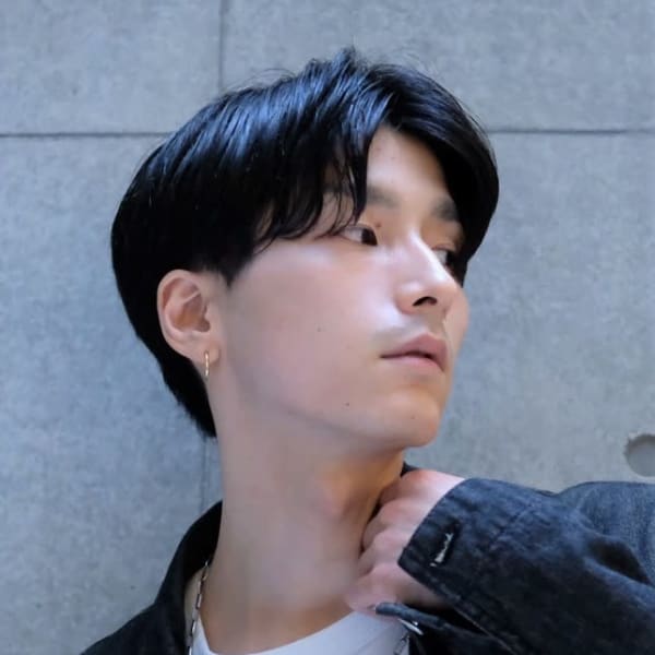 黒髪　センターパート　メンズカジュアル【札幌】