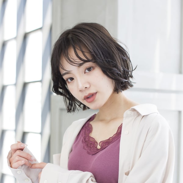 【Totia梅田】春パーマ×外ハネボブ×ミントベージュ