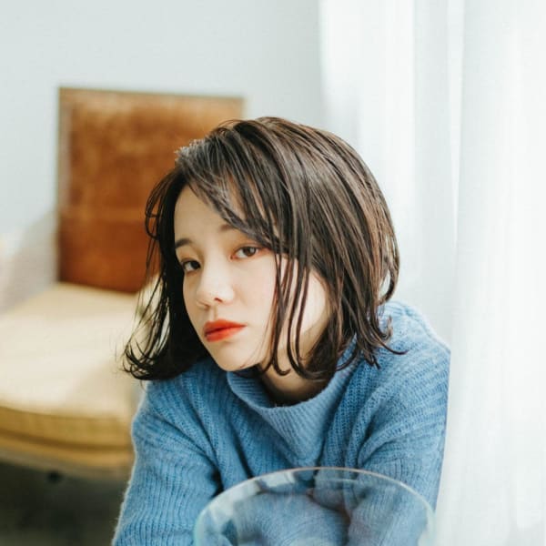 シンプルショートボブ/ミニボブ/ショート/黒髪ボブ/前下がり|YUCCA eha 豊中