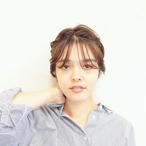 伸ばしかけショートヘアアレンジ