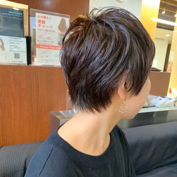 ショート/グラデーション/50代60代/小顔/白髪染め/