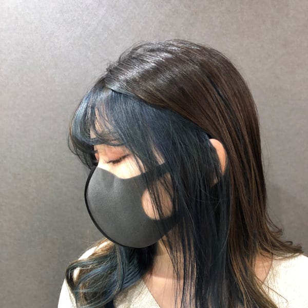 インナーカラーブルー系