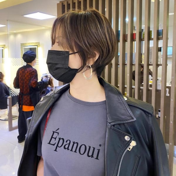 魅惑のハイライトショート◎style by 田爪|L'pul by face 髪質改善/オージュア/スパ/白髪ぼかし/磯子