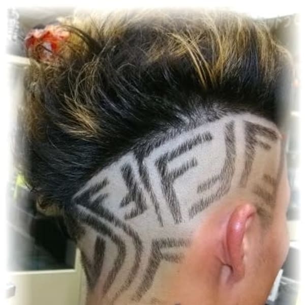 ヘアサロンハラダ×ショートレザーアート