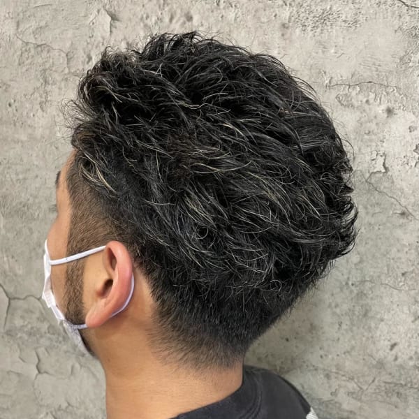 メンズハイライトキャップメッシュとカット￥12000