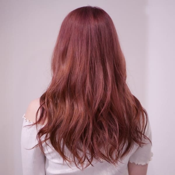 チェリーピンクカラー(ブリーチ1回)