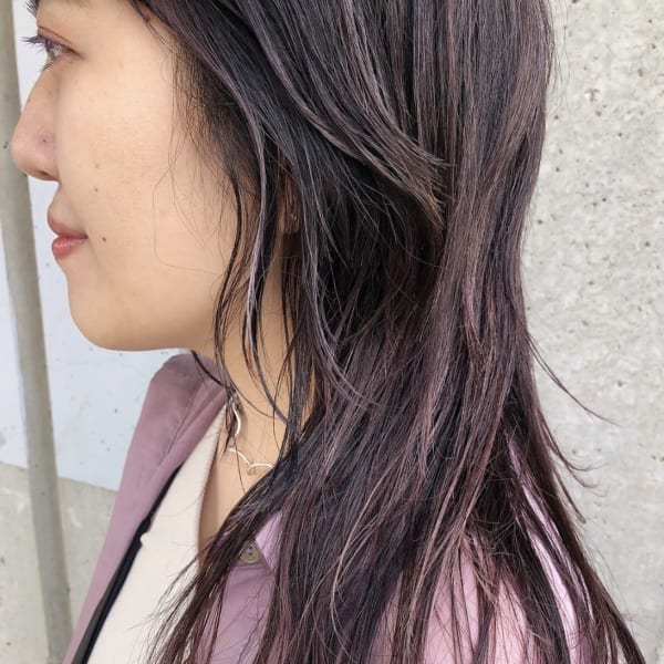 大人かわいいピンクハイライト