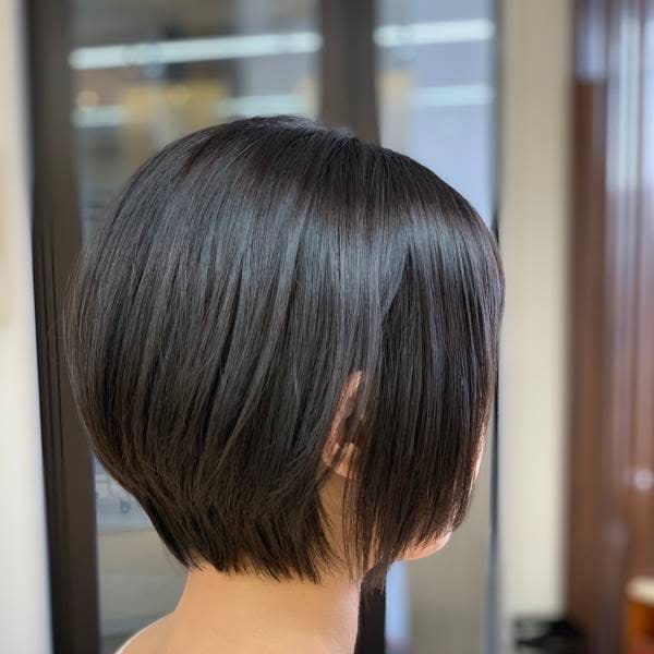 ショート/耳掛け/小顔/黒髪/30代40代/ショートボブ