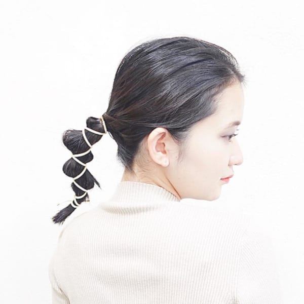 簡単ポニーテールアレンジ