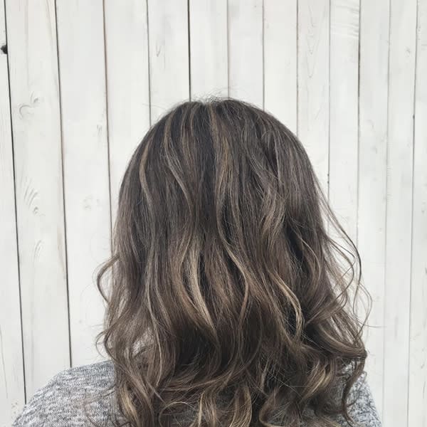 アッシュカラー/ハイライト/デザインカラー/セミロング