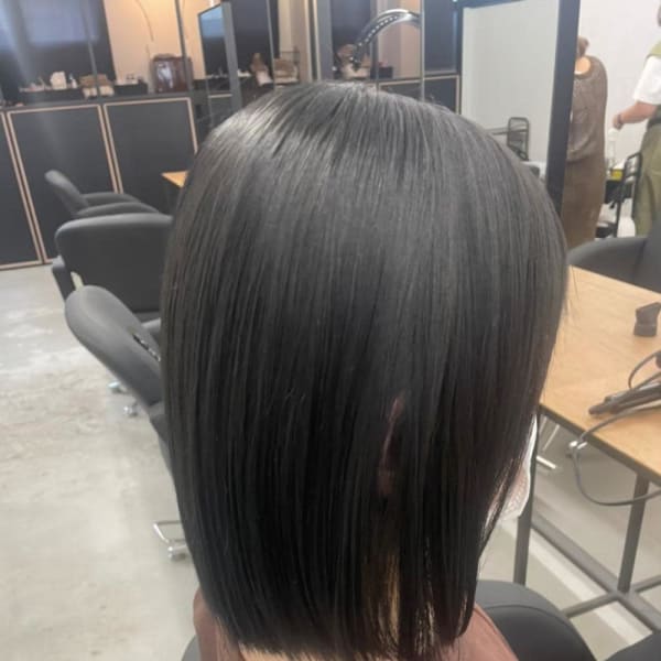 【eha Sena】シンプル/ショート/黒髪ボブ/前下がり|YUCCA eha 豊中