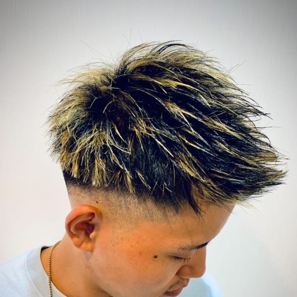 メッシュフェードカット|Grass Hair 流川店