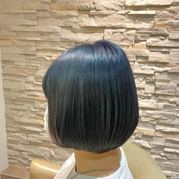 秋冬にばっちりはまる！　”スモーキーネイビー”×ボブ♪|Hair&Make OPSIS