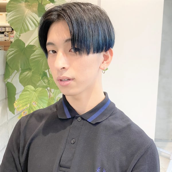 前下がり パツッと センター分け 