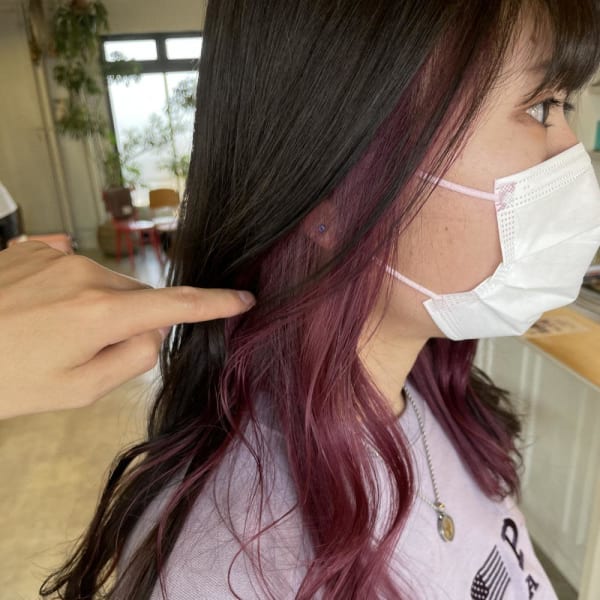 【CHESTER】インナーカラー ピンクカラー