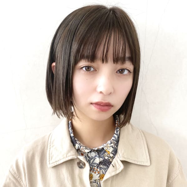 耳掛け◎切りっぱニュアンスボブ