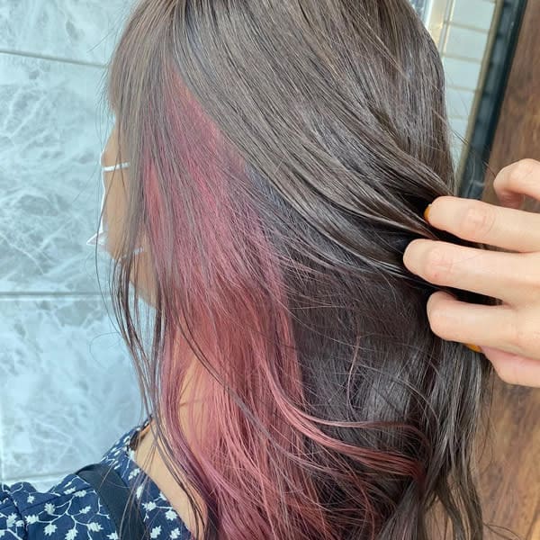 インナーカラー/デザインカラー/イルミナカラー/ピンクヘアー