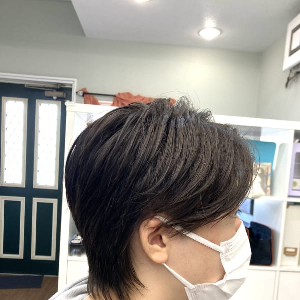 メンズウルフカット