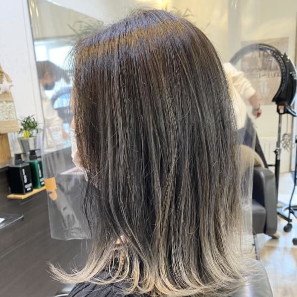 【松戸 アルファ】白髪ぼかしブリーチ