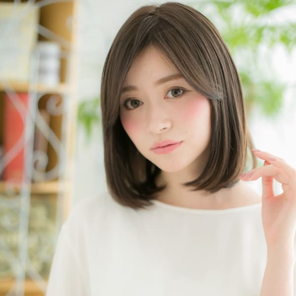 綾瀬/髪質改善/カーキアッシュ☆ワンカールロブヘアa