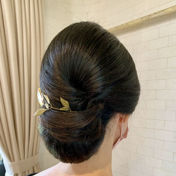 ヘアーセット 和髪 ネープシニヨン