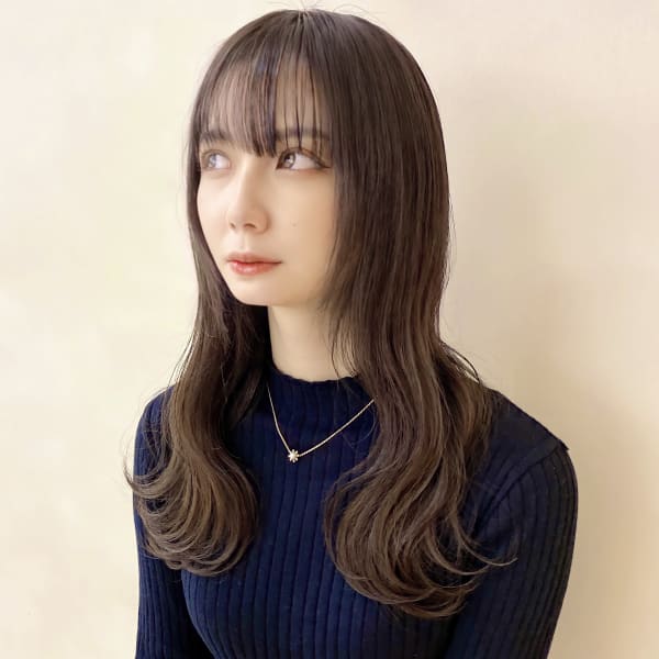 【金沢】丸顔カバー/シースルー/ぱっつん前髪/小顔/ロング